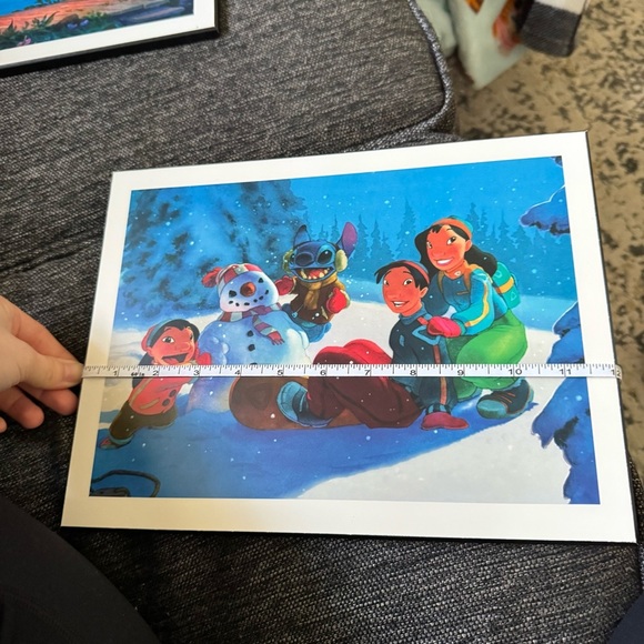 Disney Lilo & Stitch Winter Art Print - Picture 3 of 5
